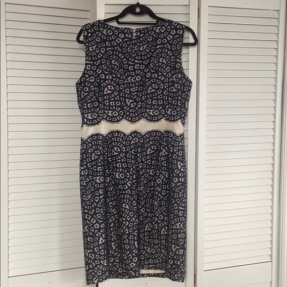 Navy Blue and Dream Pencil Dress - Picture 4 of 4